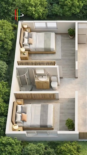 826K views · 9.2K reactions | Modern Two Bedroom Apartment Floor Plan...