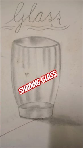 3D Glass Drawing with Pencil | Shading Tutorial #shorts #trending #viral #ai #through glass