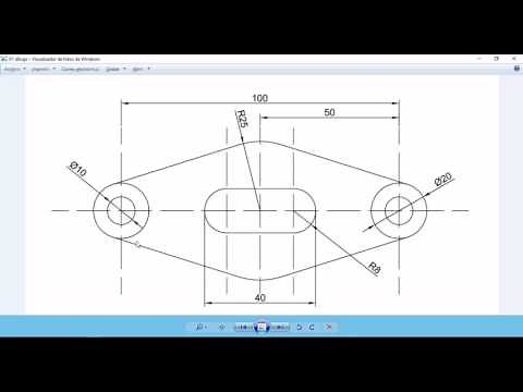 Dibujo 01 pieza mecánica en Autocad 2017 (forma 1)