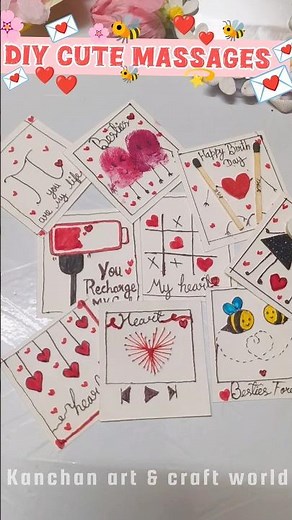 💌 DIY Cute Messages | Aesthetic & Simple Message Ideas 💕#diy #art #shorts