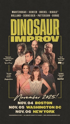 Emmy-winning TV stars you know and love—Edi Patterson, Paul Scheer, Rob Huebel, Jason Mantzoukas, Owen Burke, Danielle Schneider, and Mary Holland—take YOUR real-life stories and turn them into completely improvised comedy chaos. No script. No rehearsal. No idea what's going to happen. Just pure, unfiltered improv brilliance based on stories from the audience. Why people are obsessed: "One of the Best Things to do in LA" - LAist We've sold out shows across LA, NYC, and DC. Now Boston gets the tr