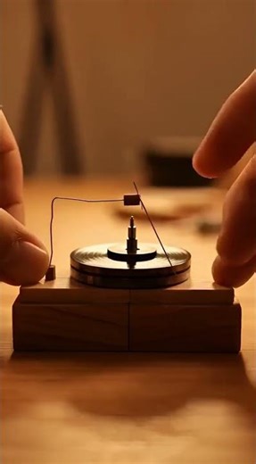 Building a MINIATURE Record Player That Actually Plays Music! 😱🎵🔬 #miniature #recordplayer #diy #tin