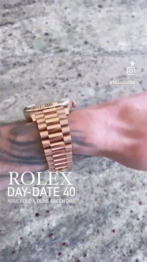 The most beautiful Rolex Day-Date ever = Rose gold & Olive Dial! Do you agree?