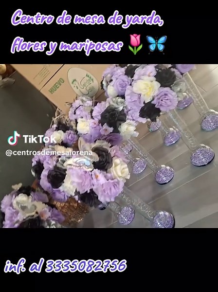 Ideas creativas para centros de mesa con flores y mariposas