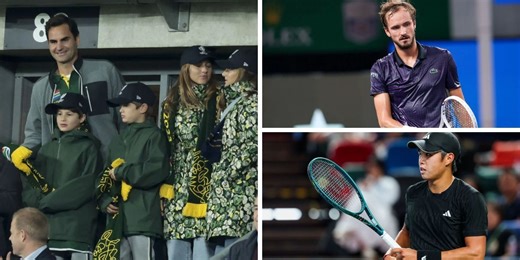 Roger Federer's twin sons Leo & Lenny make rare appearance at Shanghai Masters without their dad for Daniil Medvedev vs Learner Tien battle