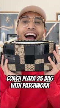tysm for 2.5k subscribers 🥹 unboxing my coach plaza bag 25 with patchwork in black