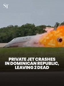 2 people were killed when a private jet crashed during an emergency landing at La Romana International Airport in the Dominican Republic. #plane #crash #LaRomana #DominicanRepublic