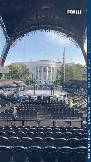 Get a look at the UFC octagon on the White House lawn