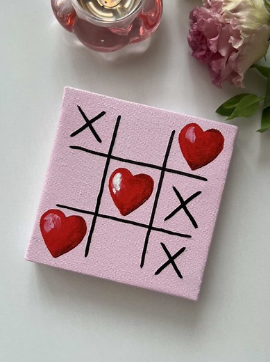 Easy DIY Acrylic Mini Canvas for Valentine’s Day