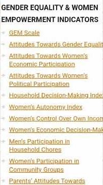 Gender Equality and Women Empowerment Indicators #education #m&e #dataanlysis #shortvideo