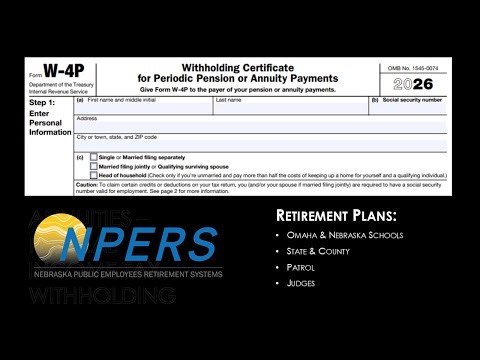 W-4P Federal Tax Withholding Form Walkthrough