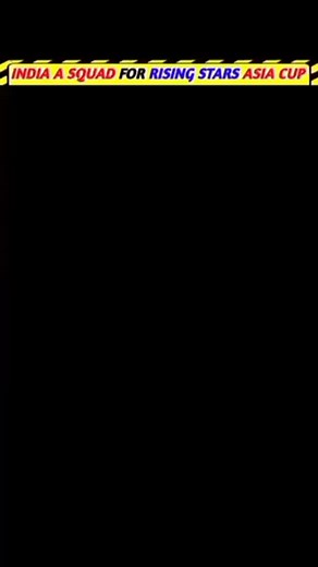 India A Squad For Rising Stars Asia Cup 🔥 | Cricket F Un