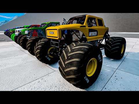 Epic High Speed monster trucks jumps stunt & crashes #28 | BeamNG Drive
