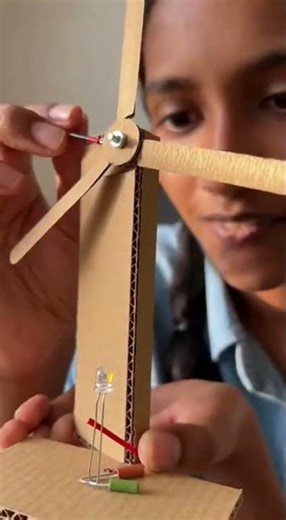 Generating Electricity from Cardboard! 🌬️💡 | DIY Mini Wind Turbine
