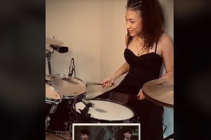 Watch Nandi Bushell Play Drums to “Good Times Bad Times” By Led Zeppelin Wearing High Heels