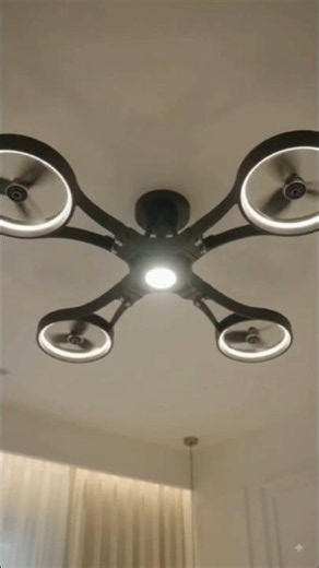 Expandable Ceiling Fan With LED Light – Mind Blowing Home Gadget #Shorts