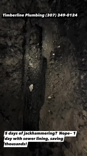 18 reactions |  No jackhammers. No mess. No problem. With Timberline Plumbing’s trenchless sewer repair, you don’t have to tear up your floors to fix your sewer line. ✅ Clean • Fast • Long-lasting  Call 307-349-0124 today for more information or to schedule your service! | Timberline Plumbing LLC | Facebook