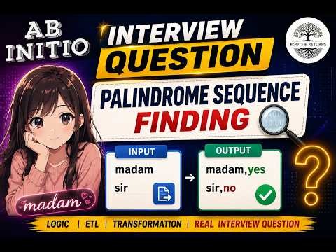 Finding Palindrome Sequence - Capgemini Abinitio Interview Qs Solved!