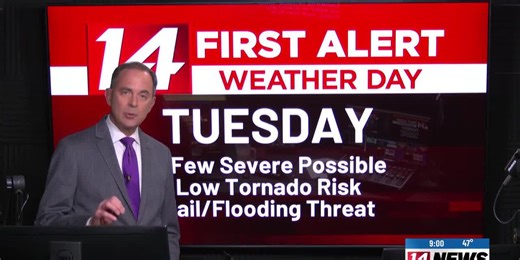 On Alert for severe weather Tuesday (14 First Alert Streaming at 9 p.m. 11/17/25)