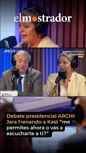 Debate Archi: Jara interpela a Kast “Me permites ahora o vamos a escucharte a ti?”