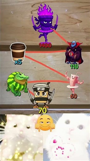 the cat plays games 48 #cat #funny #shortvideo #games #cartoon #viral