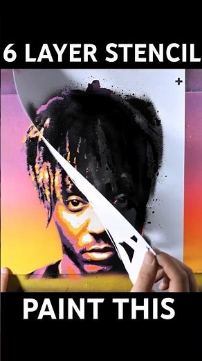 JUICE WRLD PAINTING STENCIL ART #cricutcrafts #art #diyart