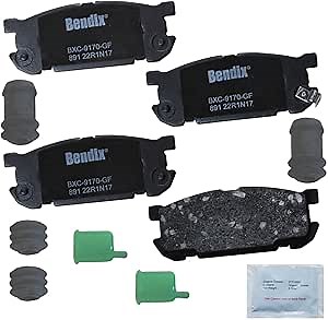 Bendix Priority1 CFC891 Ceramic Rear Brake Pads for Mazda Miata 2005-2001