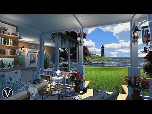 Coastal Cottage | Day & Sunset Ambience | Wind Chimes, Ocean Waves, Birds & Nature Sounds