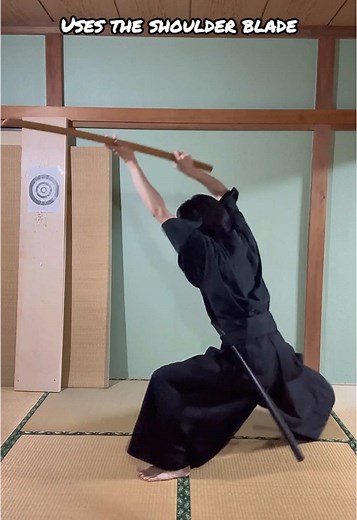 The shoulder blades hold the secret to strength and health .#samurai #iai #kenjutsu #martialarts #batto #ninja