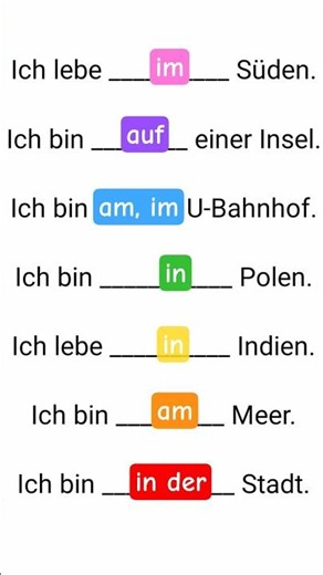 A1, A2, B1 - Learn German, #grammar, German grammar, #preposition #learnGerman #German