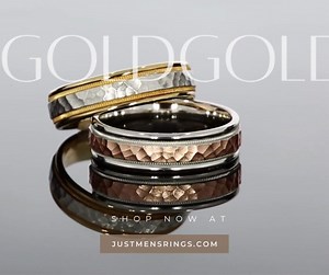 Gold mens wedding bands, from unique to classic men's rings. . https://zurl.co/bjk9 . #mensrings #rings #mensfashion #ring #mensring #weddingrings #menstyle #kgold #mensweddingbands #justmensrings | Just Mens Rings | Facebook