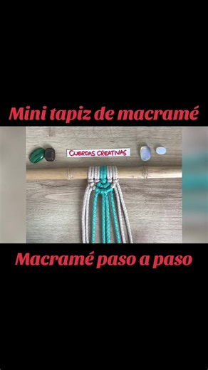 Como hacer mini tapiz de macrame paso a paso #macrame #macrametutorial #macramelove #macrameart #macramé