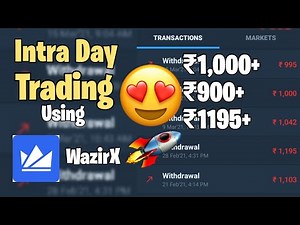 Intraday Trading With WazirX On Mobile |Day Trade Cryptocurrencies | WazirX Mobile Trading | 2021