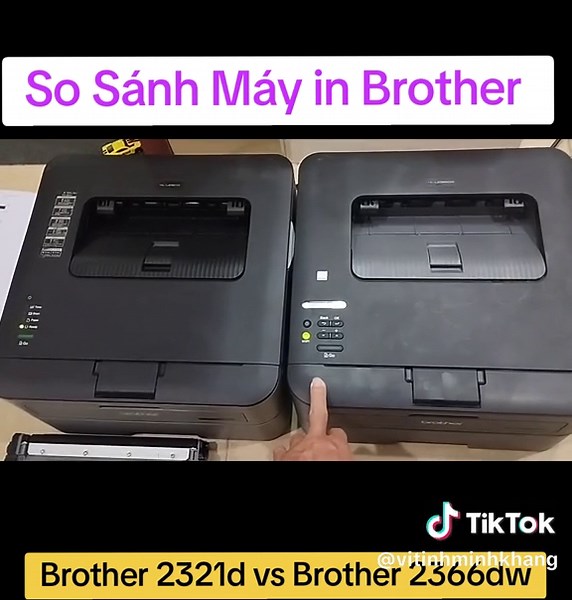 So sánh máy in Brother HL 2321d và HL 2366dw