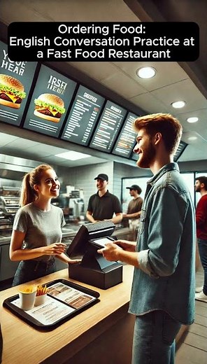 Ordering Food: English Conversation Practice at a Fast Food Restaurant