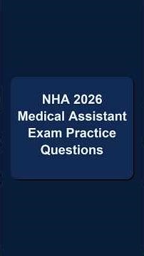 NHA 2026 Medical Assistant Exam Practice Questions #studytips #examprep #medicalaspirants