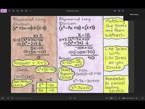 Polynomial Long Division Part 1