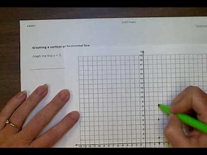 ALEKS: Graphing a vertical or horizontal line (BR)