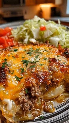 Cheesy Cabbage Beef Casserole *This is the kind of down-home casserole that feels like it’s been around forever—simple ingredients, hearty portions, and that familiar comfort that fills the kitchen as it bakes. Warm, cheesy, and satisfying, it’s the sort of supper that always feels just right.* What You'll Need 1 medium head cabbage, chopped 1 lb ground beef 1 cup cooked rice 1 onion, chopped 2 cloves garlic, minced 1 can (14.5 oz) diced tomatoes, with juices 1 cup beef broth 1 teaspoon Italian