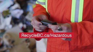 CAUTION: Our teams are always scanning for hazardous materials that can cause fires at facilities, like batteries, electronics and propane canisters. Unfortunately we can’t see them all, and they result in fires. Please keep our teams safe and take hazardous materials to a drop-off location: RecycleBC.ca/Hazardous #RecycleSafe | Recycle BC