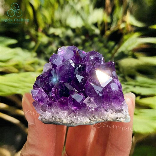 Amethyst Geode Quartz Cluster, Natural Purple Crystal Mineral Specimen - Etsy