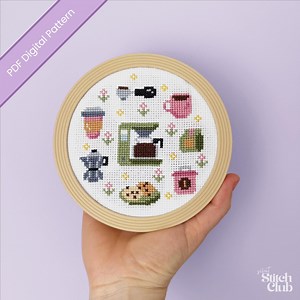 Mini Coffee Cross Stitch Pattern PDF – Cute Coffee Lover Design With 8 Tiny Motifs – Easy Beginner Embroidery – Digital Instant Download - Etsy