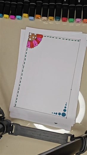 Easy Cute Boarder Design For Project Work Front Page Boarder Design #viral#art #viral