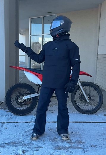 Bye to the Snow: Dancing Biker in Action