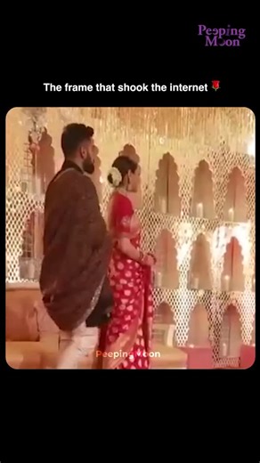 Frame from Virat and Anushka’s wedding reception😍 #viratkohli #anushkasharma #peepingmoon | PeepingMoon Hindi