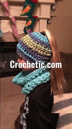 Ponytail crochet hat pattern free