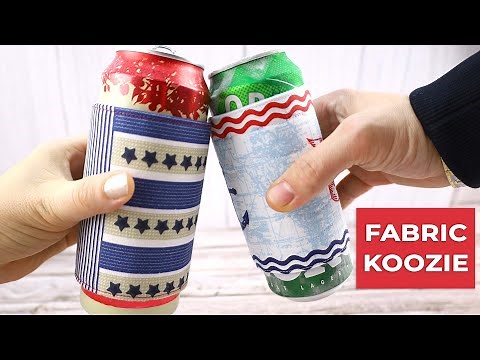 DIY Fabric Can Koozie // Free Koozie Pattern
