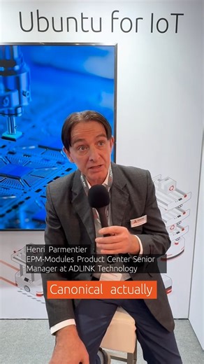 Why industry leaders trust Canonical and Ubuntu 🚀 Two of our valued partners, ADLINK Technology, Inc. and Advantech, share why they choose Canonical and Ubuntu for their professional solutions: 🔸 Henri Parmentier, EPM-Modules Product Center Senior Manager at ADLINK Technology, Inc.: We've had a deep collaboration with Canonical since 2019. The main reason we chose Ubuntu is to provide our customers with peace of mind. As a professional customer, you need more than just standard open source sof