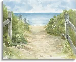 Stupell Industries Beach Path Painting Canvas Wall Art Design by Leslie Trimbach