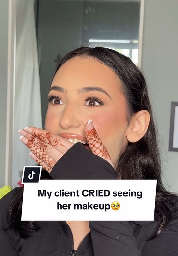 Emotional Client Makeup Reaction for Special Occasion